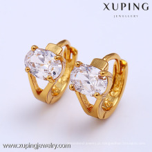 C208192--24961 Xuping Moda 24 K banhado a ouro Brincos Jóias Elegante Populares Huggies brincos com Vidro